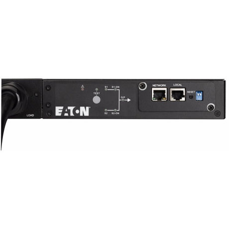 Eaton ATS rack PDU, 1U, (2) L6-20P, (2) C20 input, 3.33 kW max, 200-240V, 16A, 8 ft cord, Single-phase, Outlets: (8) C13, (1) C19 — EATS220
