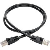 Eaton Tripp Lite Series Cat6a 10G Snagless Shielded STP Ethernet Cable (RJ45 M/M), PoE, Black, 3 ft. (0.91 m) — N262-003-BK