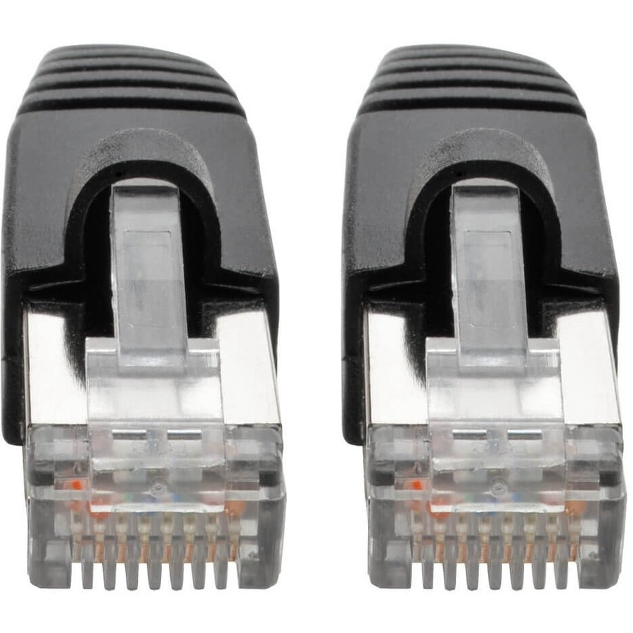 Eaton Tripp Lite Series Cat6a 10G Snagless Shielded STP Ethernet Cable (RJ45 M/M), PoE, Black, 3 ft. (0.91 m) — N262-003-BK
