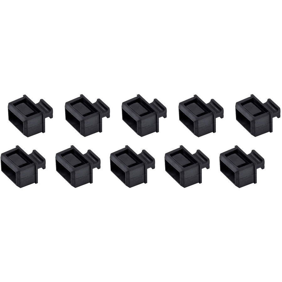 StarTech.com 10 Pack SFP Dust Cover for Open SFP/SFP+ Slots - Fiber Optic Dust Caps/Plugs - Pull Tab Network Switch Port Protector/Cover — SFPCAP10