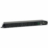 Eaton 1.4kW Single-Phase Switched PDU, LX Interface, 120V Outlets (8 5-15R), NEMA 5-15P, 12 ft. (3.66 m) Cord, 1U Rack, TAA — PDUMH15NET2LX