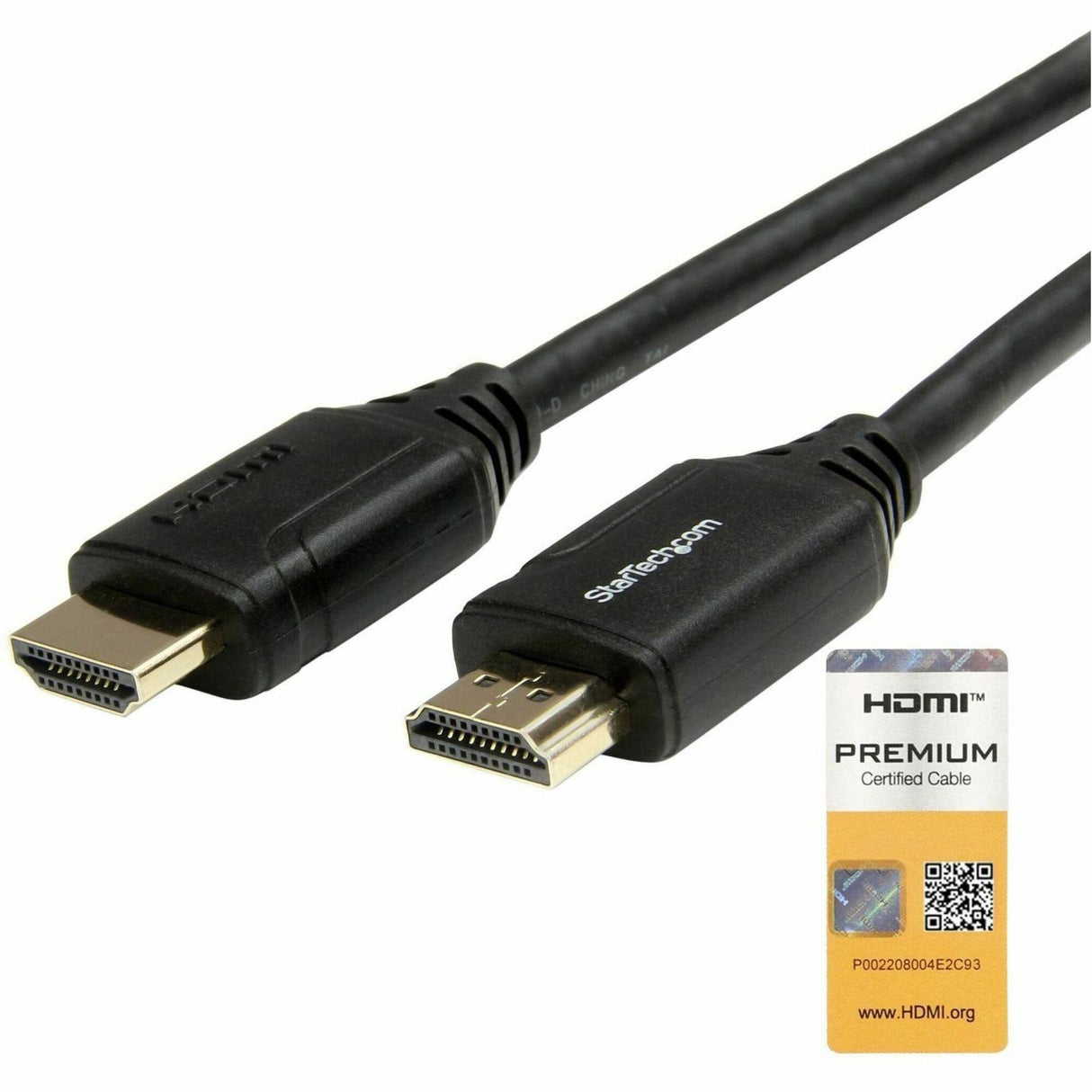 StarTech.com 6ft (2m) Premium Certified HDMI 2.0 Cable with Ethernet, High Speed Ultra HD 4K 60Hz HDMI Cable HDR10, UHD HDMI Monitor Cord — HDMM2MP