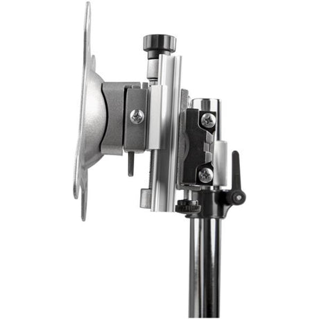 StarTech.com Dual Monitor Stand, Free Standing Desktop Pole Stand for 2x 24" (17.6lb/8kg) VESA Mount Displays, Height Adjustable, Silver — ARMDUOSS