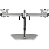 StarTech.com Dual Monitor Stand, Free Standing Desktop Pole Stand for 2x 24" (17.6lb/8kg) VESA Mount Displays, Height Adjustable, Silver — ARMDUOSS