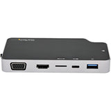 StarTech.com USB C Multiport Adapter, USB-C to 4K HDMI or VGA Video with 100W PD Pass-through, 10Gbps USB Hub/MicroSD/GbE, USB-C Mini Dock — CDP2HVGUASPD