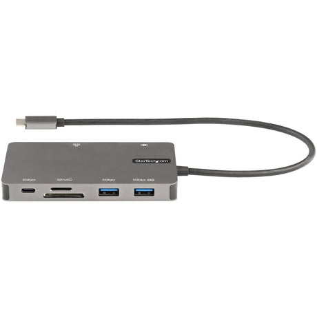 StarTech.com USB C Multiport Adapter, HDMI 4K 30Hz or VGA, 5Gbps USB 3.0 Hub (USB A / USB C Ports), 100W Power Delivery, SD/Micro SD, GbE — DKT30CHVSDPD