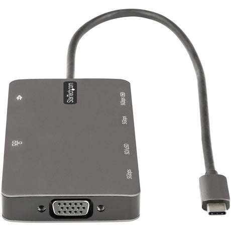 StarTech.com USB C Multiport Adapter, HDMI 4K 30Hz or VGA, 5Gbps USB 3.0 Hub (USB A / USB C Ports), 100W Power Delivery, SD/Micro SD, GbE — DKT30CHVSDPD