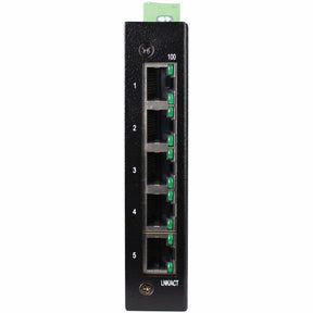 Eaton Tripp Lite Series 5-Port Unmanaged Industrial Ethernet Switch - 10/100 Mbps, Ruggedized, -40&deg; to 75&deg;C, EIP QoS, DIN/Wall Mount, TAA — NFI-U05A