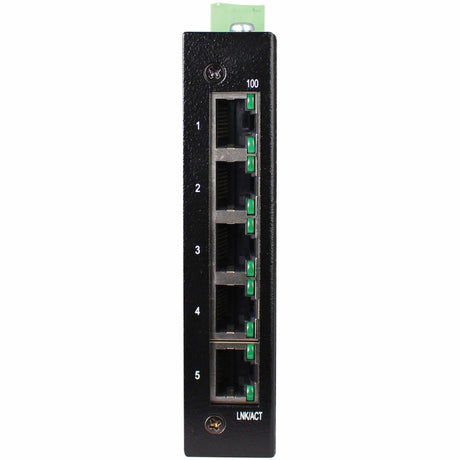 Eaton Tripp Lite Series 5-Port Unmanaged Industrial Ethernet Switch - 10/100 Mbps, Ruggedized, -40&deg; to 75&deg;C, EIP QoS, DIN/Wall Mount, TAA — NFI-U05A