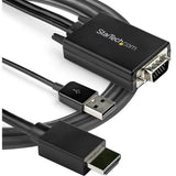 StarTech.com 2m VGA to HDMI Converter Cable with USB Audio Support - 1080p Analog to Digital Video Adapter Cable - Male VGA to Male HDMI — VGA2HDMM2M