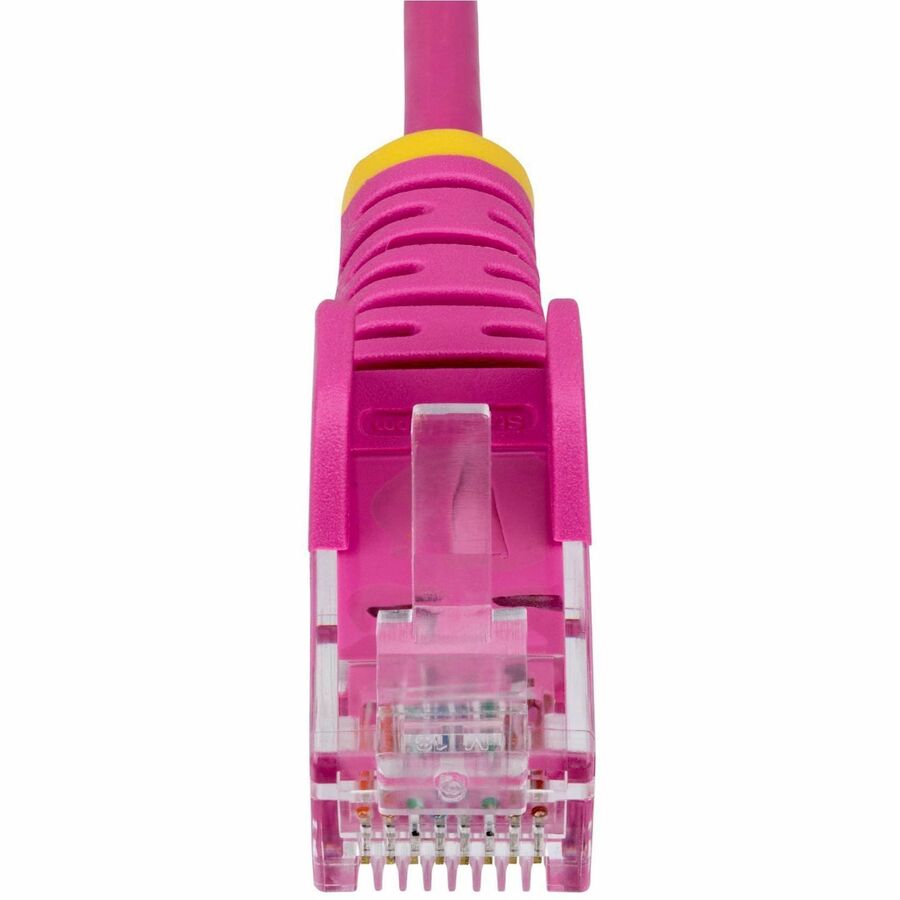StarTech.com 25ft Pink Slim CAT6 Ethernet Cable, Slim Snagless RJ45, UTP, LSZH, 28AWG Bare Copper, Slim Network Patch Cord, Fluke Tested — N6PAT25PKS