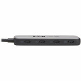 Eaton Tripp Lite Series 4-Port USB-C Hub, USB 3.2 Gen 2 (10 Gbps), 4x USB-C Ports, 100W PD Charging, Thunderbolt 3 Compatible, Gray — U460-004-4C-G2C