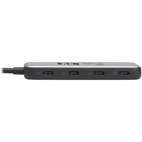 Eaton Tripp Lite Series 4-Port USB-C Hub, USB 3.2 Gen 2 (10 Gbps), 4x USB-C Ports, 100W PD Charging, Thunderbolt 3 Compatible, Gray — U460-004-4C-G2C
