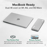 Plugable USB C Laptop Docking Station, Dual Monitor 4K 60Hz for Apple Mac M1/M2/M3, 2x HDMI or 2x DisplayPort — UD-6950PDH