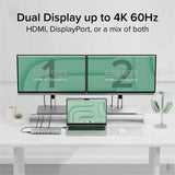 Plugable USB C Laptop Docking Station, Dual Monitor 4K 60Hz for Apple Mac M1/M2/M3, 2x HDMI or 2x DisplayPort — UD-6950PDH