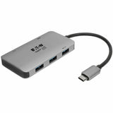Eaton Tripp Lite Series USB-C Multiport Adapter, 4K HDMI, USB 3.x (5Gbps) Hub Ports, 100W PD Charging, HDCP, Gray — U444-06N-H3U-C