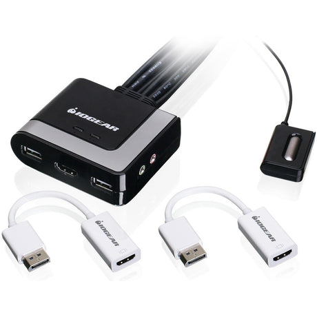 IOGEAR 2-Port HD Cable KVM with DisplayPort Adapters — GCS62HDPKIT