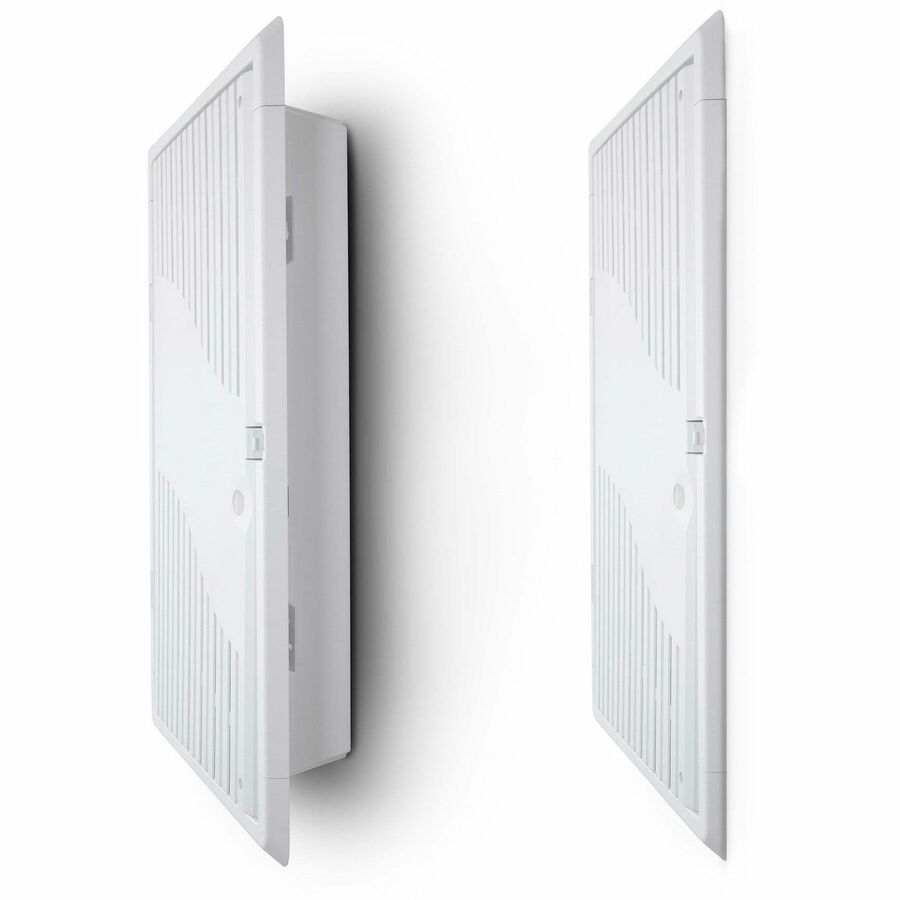 StarTech.com 28in Wall-Mount Media Enclosure, Cable Management Box for Network Distribution, Mounting Fixtures/Modules Included, White — 28P1-MEDIA-ENCLOSURE