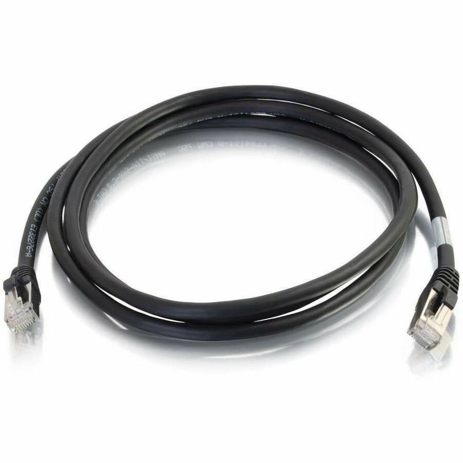 C2G 7ft Cat6 Ethernet Cable - Snagless Shielded (STP) - Black — 00814