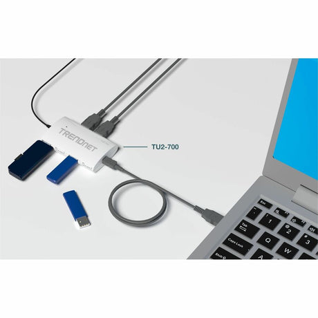 TRENDnet 7-Port USB 2.0 Hub, TU2-700, 7 x USB 2.0 Ports, Backwards Compatible with USB 1.1, Compatible with Windows and macOS, NDAA Compliant — TU2-700