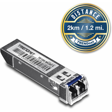TRENDnet SFP to RJ45 100Base-FX Multi-Mode LC Module, TE100-MGBFX, Compatible with Mini-GBIC, Supports 1310 nm, Up to 155 Mbps, Hot-Pluggable, Up to 2 Km (1.2 Miles), Lifetime Protection — TE100-MGBFX