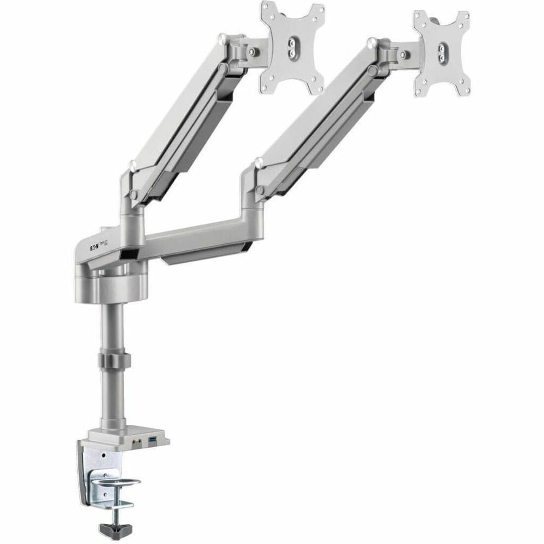 Eaton Tripp Lite Series Dual-Display Gas-Arm Mount for 13" to 34" Monitors - Clamp or Grommet, USB, Audio Ports — DDR1732DAL