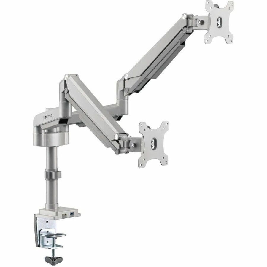 Eaton Tripp Lite Series Dual-Display Gas-Arm Mount for 13" to 34" Monitors - Clamp or Grommet, USB, Audio Ports — DDR1732DAL
