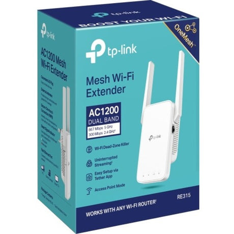 TP-Link RE315 - Dual Band IEEE 802.11ac 1.17 Gbit/s Wireless Range Extender — RE315