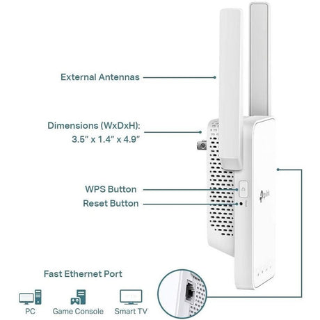 TP-Link RE315 - Dual Band IEEE 802.11ac 1.17 Gbit/s Wireless Range Extender — RE315