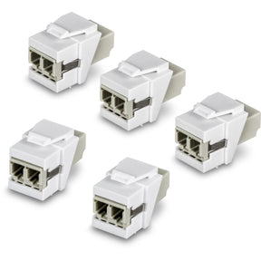 TRENDnet LC Duplex Fiber Optic Keystone Coupler Jacks- 5-Pack, TC-K05LC, Single-Mode & Multi-Mode Fiber — TC-K05LC