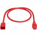 Eaton Tripp Lite Series Power Cord, C20 to C21 - Heavy-Duty, 20A, 250V, 12 AWG, 3 ft. (0.9 m), Red — P035-003-ARD