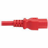Eaton Tripp Lite Series Power Cord, C20 to C21 - Heavy-Duty, 20A, 250V, 12 AWG, 3 ft. (0.9 m), Red — P035-003-ARD