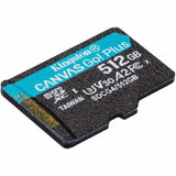 Kingston Canvas Go! Plus 512 GB Class 10/UHS-I (U3) V30 microSDXC - 1 Pack — SDCG4/512GBSP
