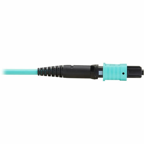 Eaton Tripp Lite Series 40/100/400G Multimode 50/125 OM3 Fiber Optic Cable (8F MPO/MPO-PC F/F), Type-A Polarity, OFNP, Aqua, 10 m (32.8 ft.) — N844A-10M-8-P