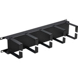 Eaton Tripp Lite Series Horizontal Cable Manager - Metal Rings, Black, 2U — SRCABLERING2UHD
