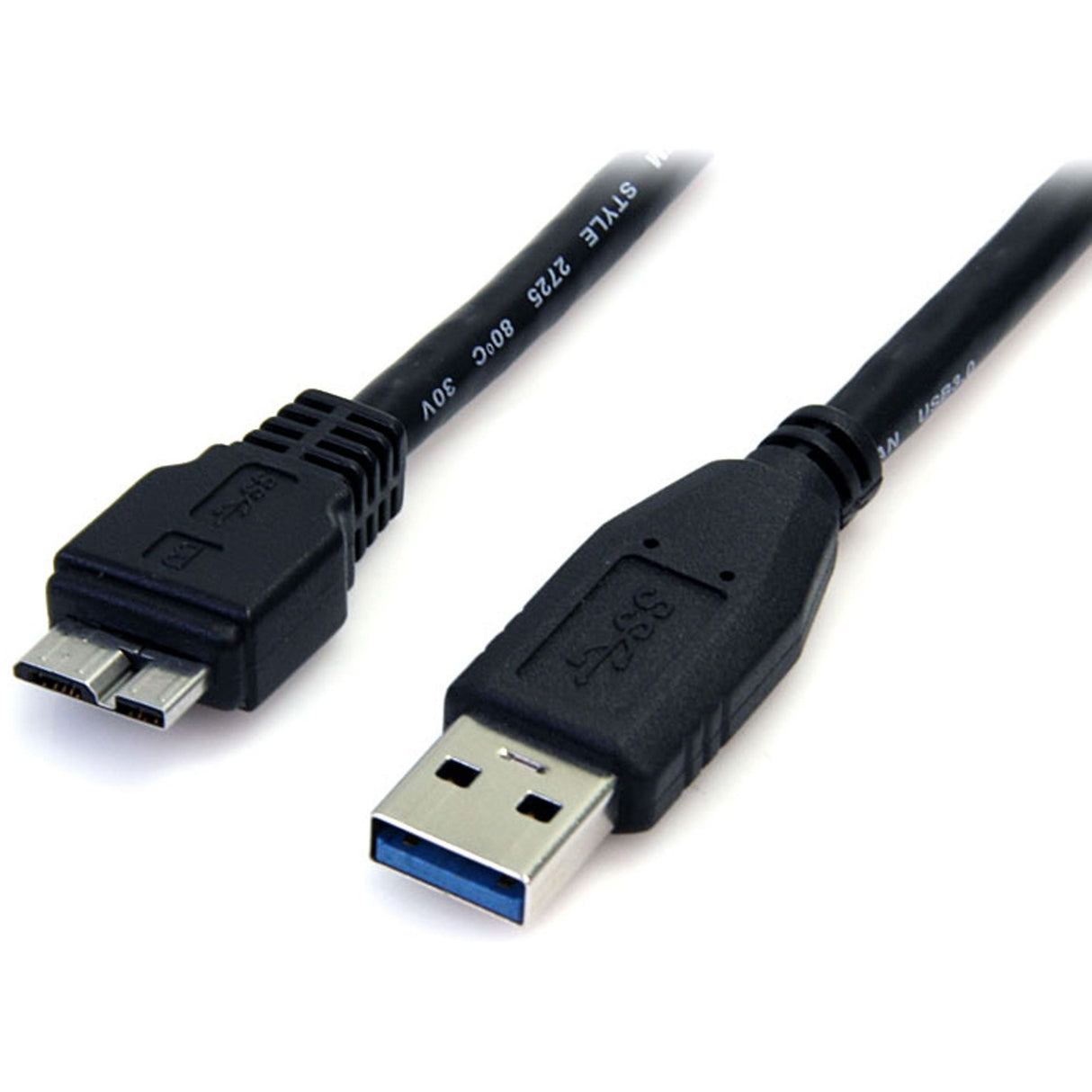 StarTech.com 0.5m (1.5ft) Black SuperSpeed USB 3.0 (5Gbps) Cable A to Micro B - M/M — USB3AUB50CMB