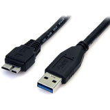 StarTech.com 0.5m (1.5ft) Black SuperSpeed USB 3.0 (5Gbps) Cable A to Micro B - M/M — USB3AUB50CMB