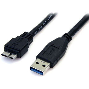 StarTech.com 0.5m (1.5ft) Black SuperSpeed USB 3.0 (5Gbps) Cable A to Micro B - M/M — USB3AUB50CMB
