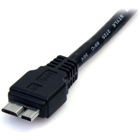 StarTech.com 0.5m (1.5ft) Black SuperSpeed USB 3.0 (5Gbps) Cable A to Micro B - M/M — USB3AUB50CMB