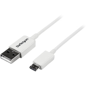 StarTech.com 1m White Micro USB Cable - A to Micro B — USBPAUB1MW