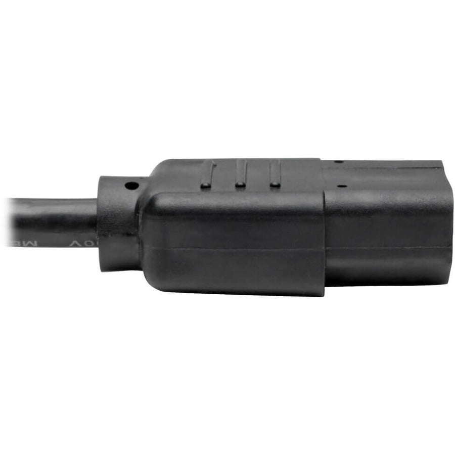 Eaton Tripp Lite Series Y Splitter Power Cable, NEMA 5-15P to 2x C13 - 10A, 125V, 18 AWG, 6 ft. (1.83 m), Black — P006-006-2