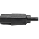 Eaton Tripp Lite Series Y Splitter Power Cable, NEMA 5-15P to 2x C13 - 10A, 125V, 18 AWG, 6 ft. (1.83 m), Black — P006-006-2