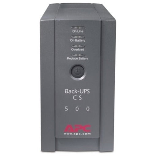 APC Back-UPS, 500VA, Tower, 120V, 6 NEMA 5-15R Outlets , User Replaceable Battery — BK500BLK