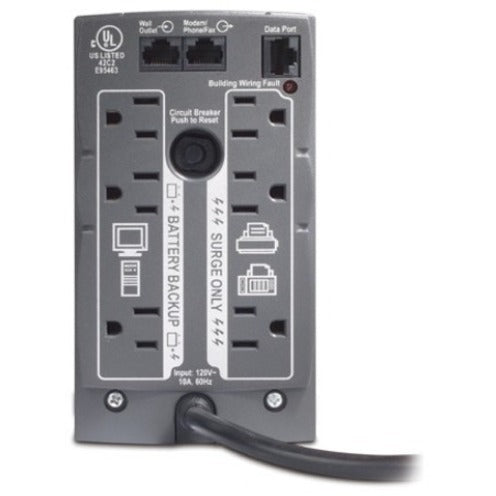 APC Back-UPS, 500VA, Tower, 120V, 6 NEMA 5-15R Outlets , User Replaceable Battery — BK500BLK