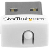 StarTech.com USB 150Mbps Mini Wireless N Network Adapter - 802.11n/g 1T1R USB WiFi Adapter - White — USB150WN1X1W