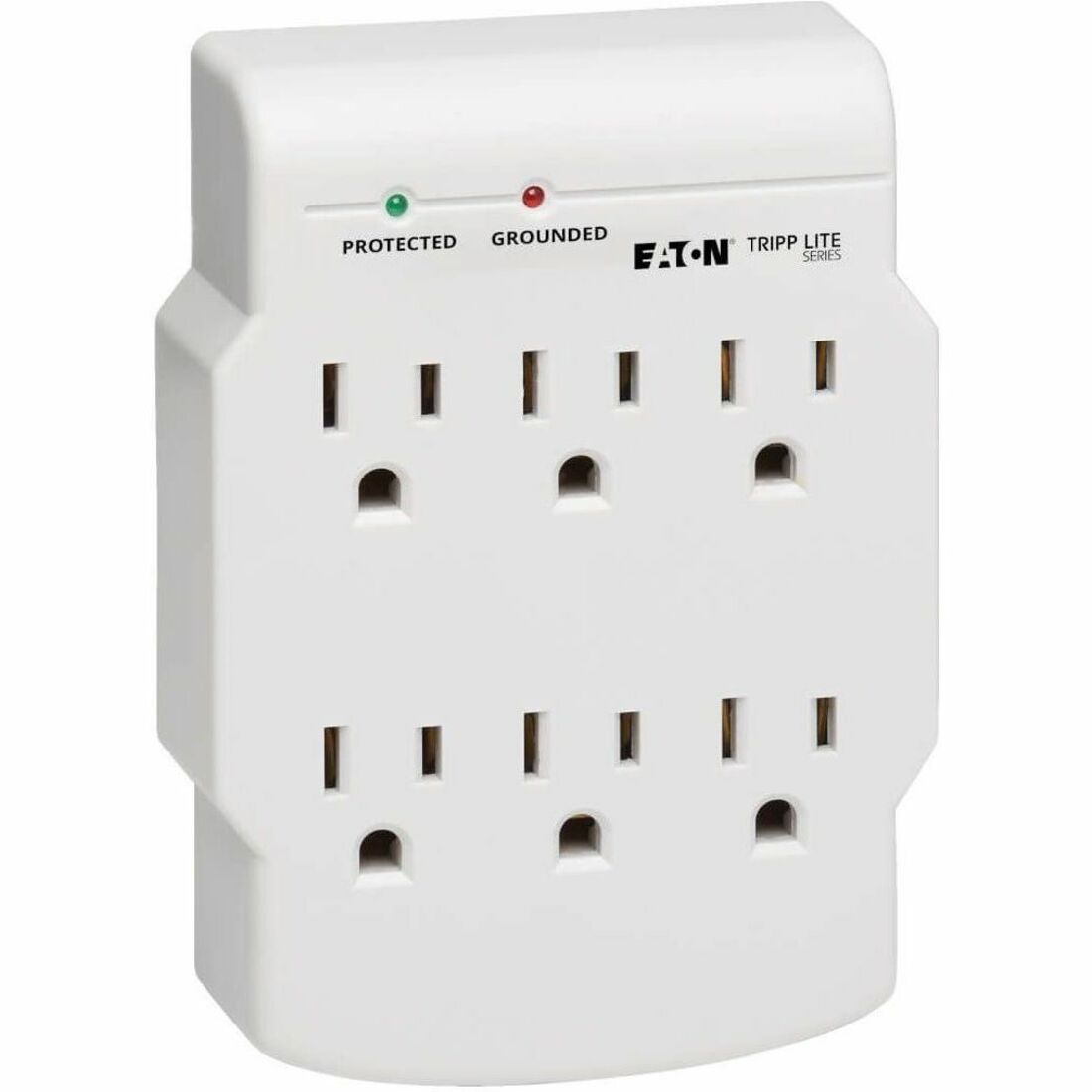 Eaton Tripp Lite Series Protect It! 6-Outlet Low-Profile Surge Protector, Direct Plug-In, 750 Joules, Diagnostic LED — SK6-0
