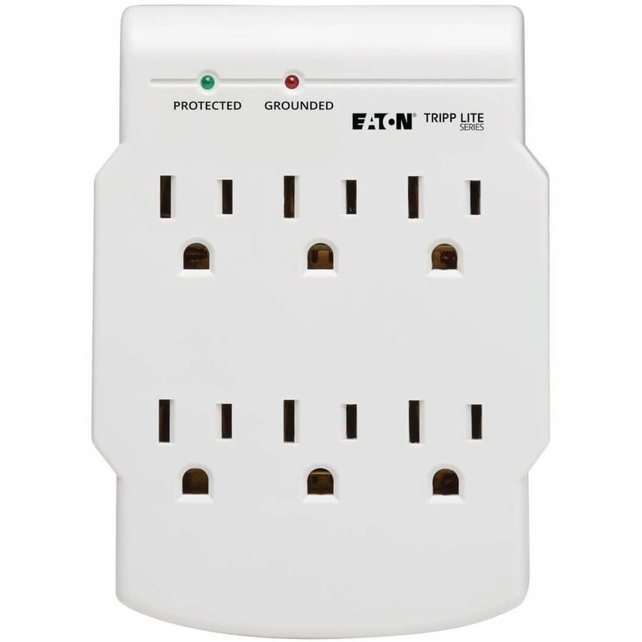 Eaton Tripp Lite Series Protect It! 6-Outlet Low-Profile Surge Protector, Direct Plug-In, 750 Joules, Diagnostic LED — SK6-0