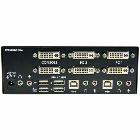 StarTech.com 2 Port Dual DVI USB KVM Switch w/ Audio & USB Hub — SV231DD2DUA