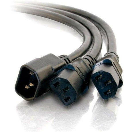 C2G 6ft 1-to-2 Power Cord Splitter - 16 AWG - IEC320C14 to IEC320C13 (2) — 29818