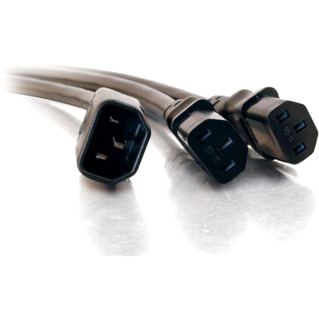 C2G 6ft 1-to-2 Power Cord Splitter - 16 AWG - IEC320C14 to IEC320C13 (2) — 29818